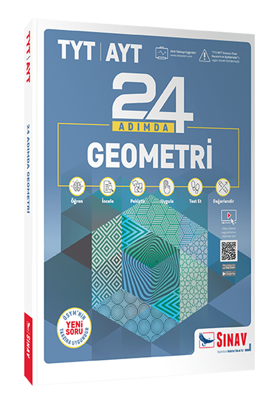 Sınav Yayınları TYT AYT Geometri 24 Adımda Konu Anlatımlı Soru Bankası Yeni
